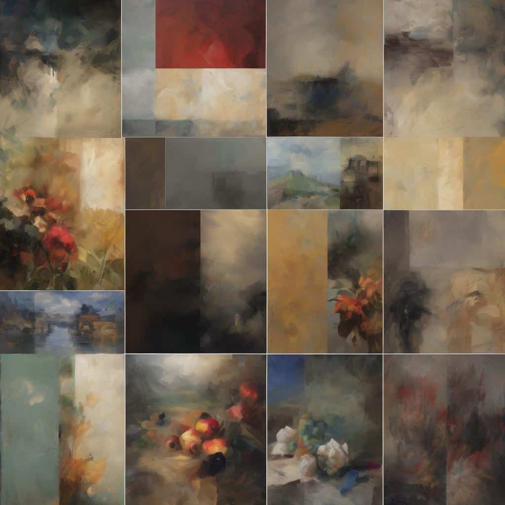 Λήψη εικόνας με αφηρημένα και ρεαλιστικά εικαστικά, φύση και τέχνη, εικόνα του κόσμου, τοπίο, λουλούδια, μήλα, μοτίβα.